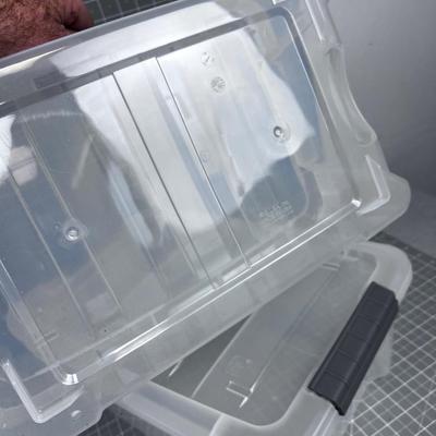 2 Plastic Smaller Storage Bins