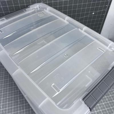 2 Plastic Smaller Storage Bins