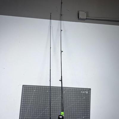 2 Fishing Poles, 1 Open Faced and 1 Closed Face