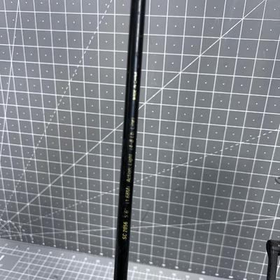 2 Fishing Poles, 1 Open Faced and 1 Closed Face