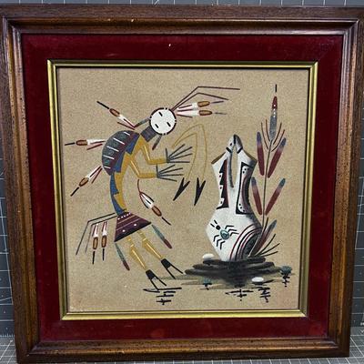 Fabulous Native American  Sand Art AUTHENTIC Dancer 