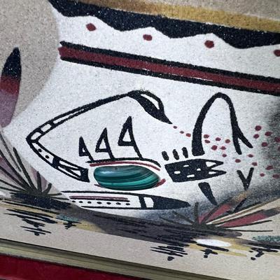 Fabulous Native American  Sand Art AUTHENTIC of Vase