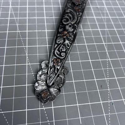 Alpaca Silver Knife with Silver Sheath, Hand Crafted & Made in Argentina 