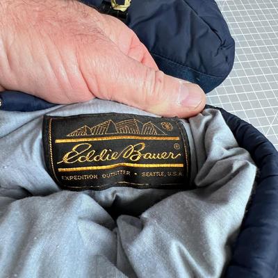 Eddie Bauer DOWN FILLED SLIPPERS Nice! 