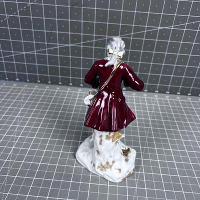 Japanese Porcelain Figurine Man with Puppy