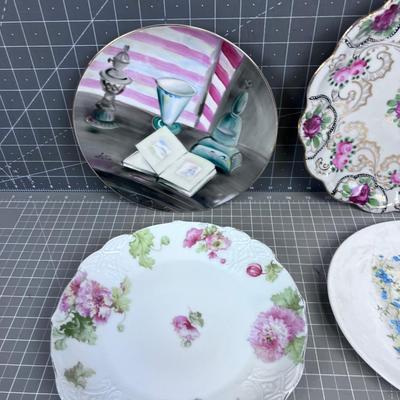 Antique Porcelain Plates (4) All Different Patterns