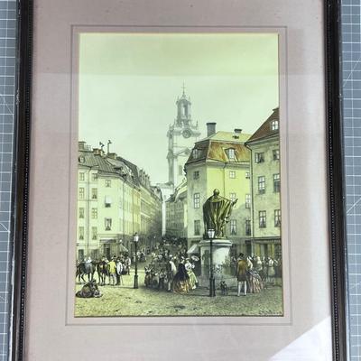 Antique Etching Artist Signed from Stockholm Sweden WOW! 