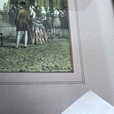 Antique Etching Artist Signed from Stockholm Sweden WOW! 