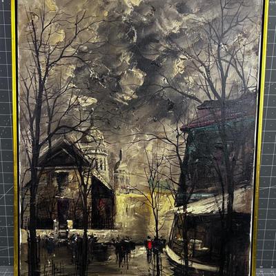 Oil Painting, Titled PARIS by Artist Georges Behzeikis