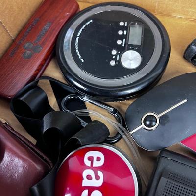 Office Drawer Clean Out; Pen Set, Recorder, CD Player