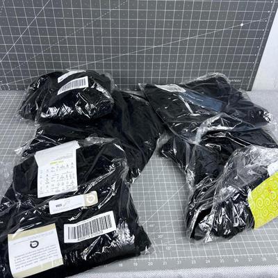 5 Pair of CITY Knits NEW Nylon Black Pants 