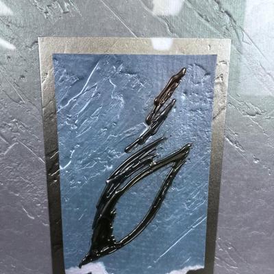 Post Modern Mixed Media Framed Art Signed by John Butler 