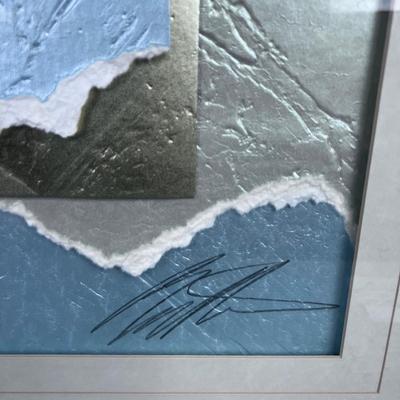 Post Modern Mixed Media Framed Art Signed by John Butler 