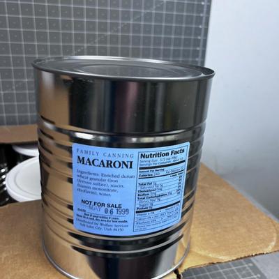 (6) No. 10 Cans of Food Storage: White Bean, Macaroni and Potatoes