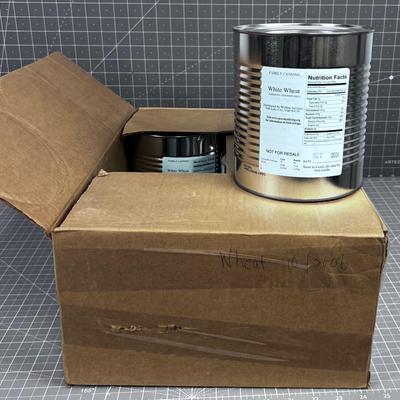 (6) No. 10 Cans of Food Storage: White Wheat 