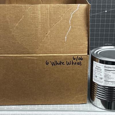 (6) No. 10 Cans of Food Storage: White Wheat 