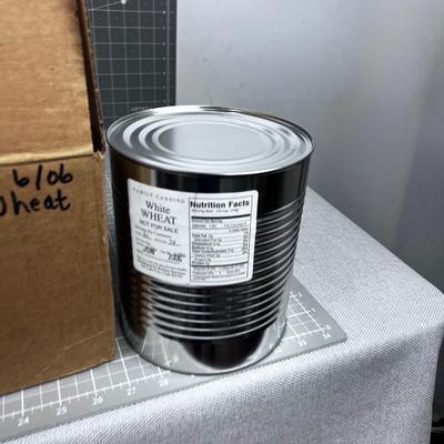 (6) No. 10 Cans of Food Storage: White Wheat 