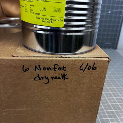 (6) No. 10 Cans of Food Storage: Non-Fat Dry Milk
