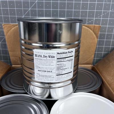 (5) No 10 Can of Food Storage: Apple. 2 Rice, 1 Soup, 1 Bean 