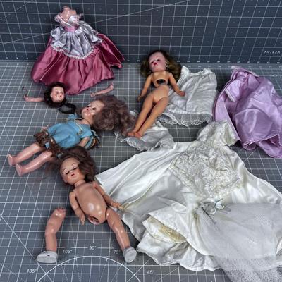 Clothing, Dolls in need of Repair LOT 