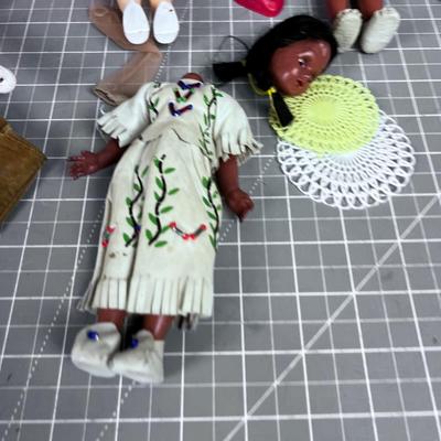 Last Doll Lot: Smaller Doll Stuff, Hand Crafted, Story Book, Native, Nancy Ann Etc. 