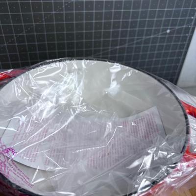 FABULOUS Rachel Ray 10" Orange NEW Cast Iron Pan with Glass Lid 