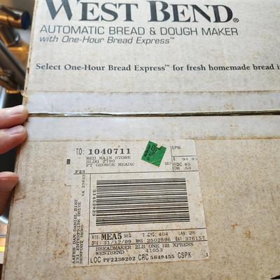 Vintage Westbend Bread and Dough Making machine NOS