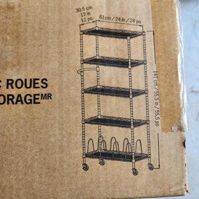 Trinity Ecostorage 5 Tier NSF Pantry w Wheels Shelving 24x12x55.5