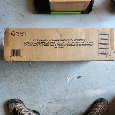 Trinity Ecostorage 5 Tier NSF Pantry w Wheels Shelving 24x12x55.5