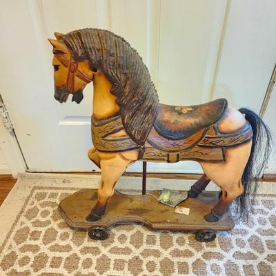 Nijhof Nostalgia Pull Toy Horse on Wheels Made in Holland