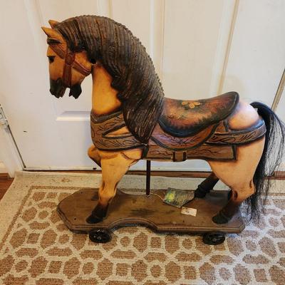 Nijhof Nostalgia Pull Toy Horse on Wheels Made in Holland