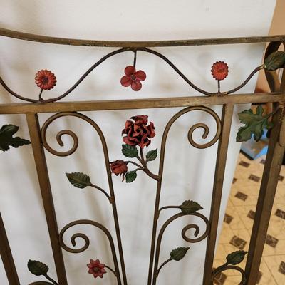 Vintage Ornate Very Heavy Metal Wrought Iron Gates 47" x20" each