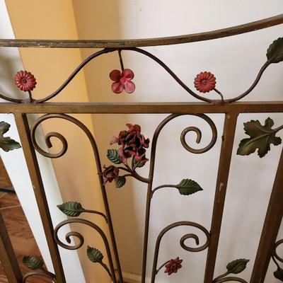 Vintage Ornate Very Heavy Metal Wrought Iron Gates 47" x20" each