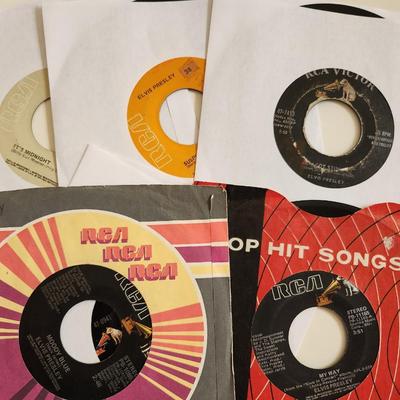 Collection of Elvis 45RPM Records