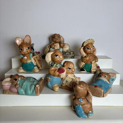 LOT 7: Pendelfin Stonecraft Hand Painted Figures, Made in England