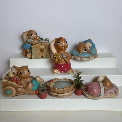 LOT 8: Pendelfin Stonecraft Hand Painted Figures, Made in England