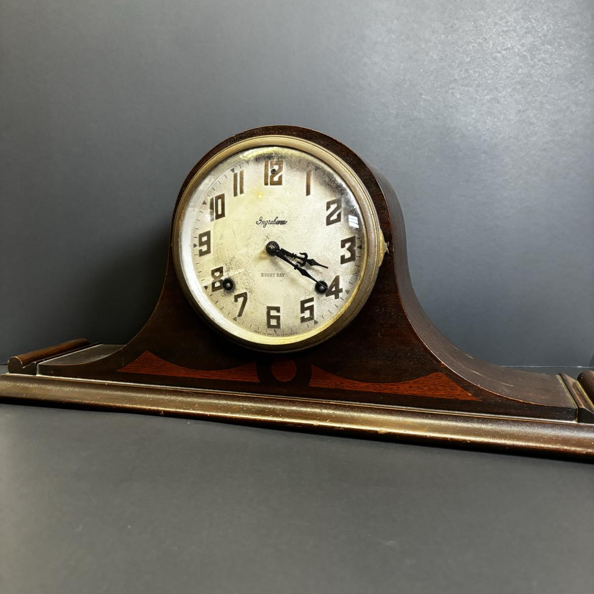 LOT 166 Ingraham Duplex Hathor 7" Eight Day Chime Mantle Clock