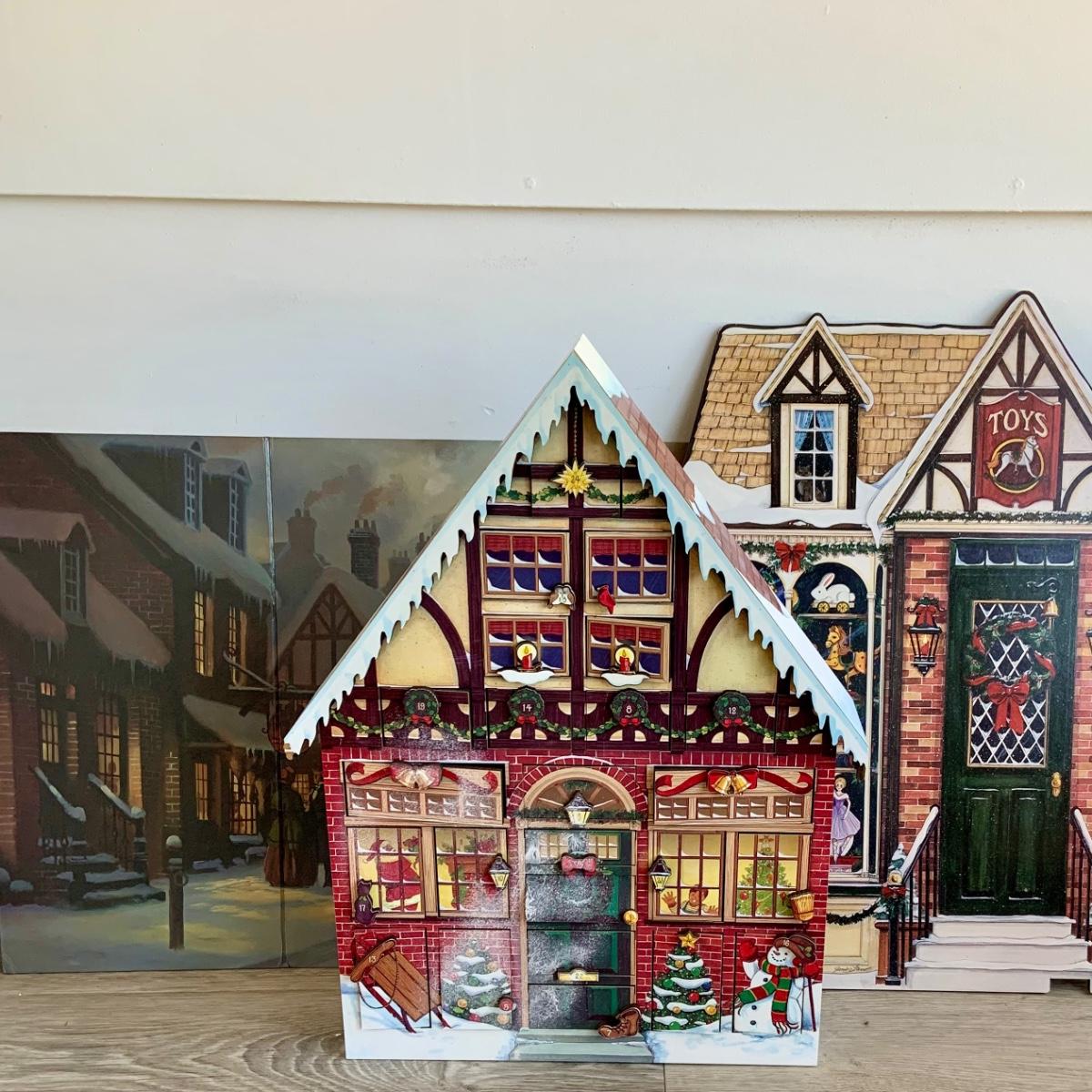 LOT:202: Large Traditions Christmas House Advent Calendar In Original 