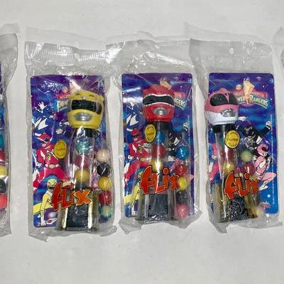 Lot of Five (5) Flix Power Rangers Candy Dispensers - MIP