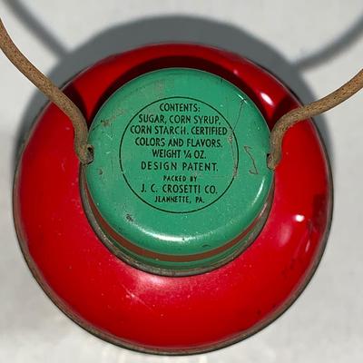Antique Glass Lantern Candy Container