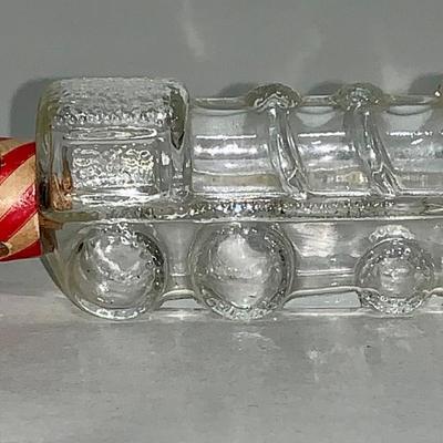 Antique Glass Train Candy Container