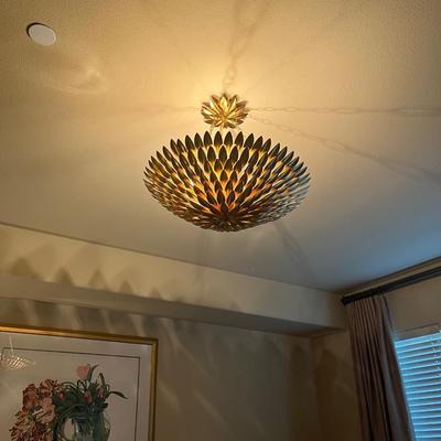 Lotus Brass Flush Mount Lighting