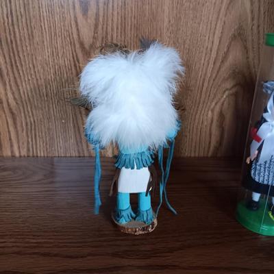 KACHINA (SUNFACE) AND 2 OTHER DOLLS FROM OTHER COUNTRIES