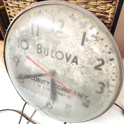 Lot #123 Vintage Bulova Advertising Clock with New Orleans Street Address