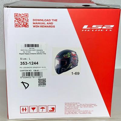 LS2 Motorcycle Helmet - Rapid Happy Dreams, NOS
