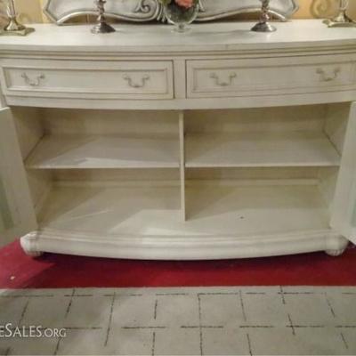 LOT 83B: ROBB AND STUCKY SIDEBOARD, TROPICAL WHITE FINISH