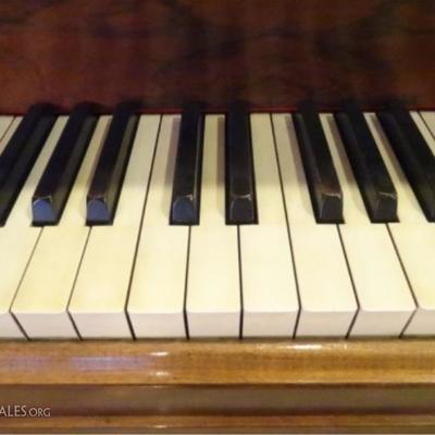 LOT 71: VINTAGE WICKHAM BABY GRAND PIANO, 54
