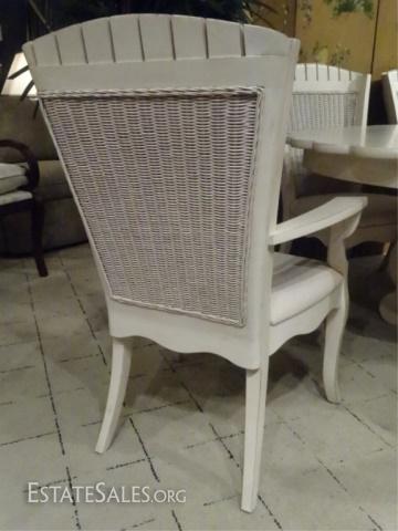 LOT 83A 7 PIECE ROBB AND STUCKY DINING SET TROPICAL WHITE FINISH EstateSales