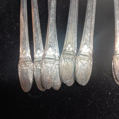 WM ROGERS SILVER PLATED 8 PLACE SETTING WITH EXTRAS