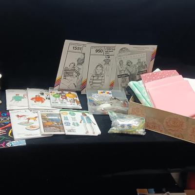 CRAFT SUPPLIES, SEWING PATTERNS AND MATERIAL